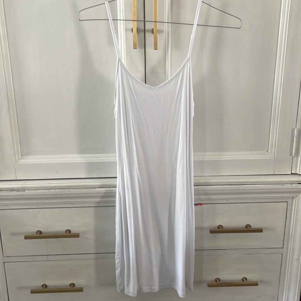 WHITE SLIP DRESS